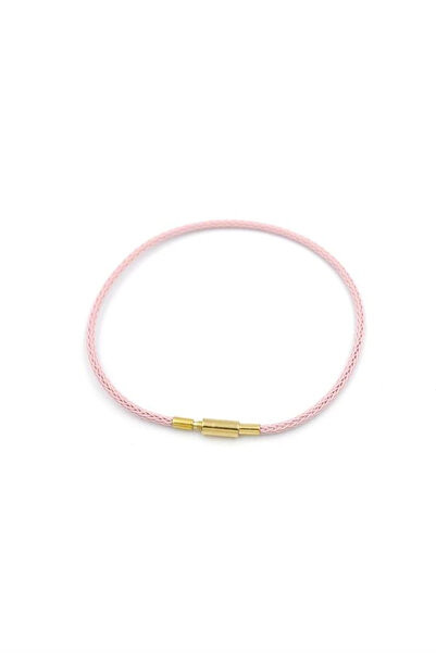 Royaleks سوار من سلك شبكي فولاذي من ليتاتريند - وردي