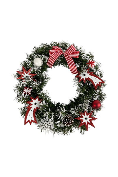 Selgot Coroană decorativă de Crăciun, 40 cm, roșu-alb