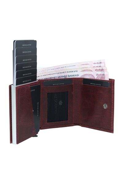 Meskanto Genuine Leather Mechanism Wallet