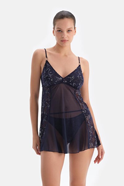 Dagi Синій бабедол з мереживними деталями