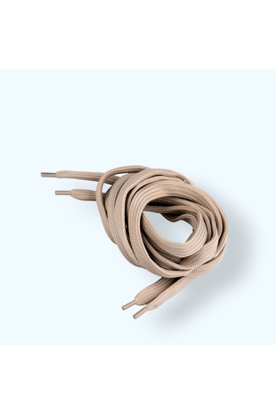 Crisalida Șireturi plate din poliester pentru pantofi / hanorace Crisalida, 130 cm, bej