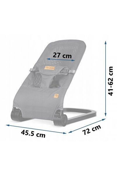 NUKIDO 2in1 Baby Bouncer Rocker Light Gray, from birth to 9kg, foldable