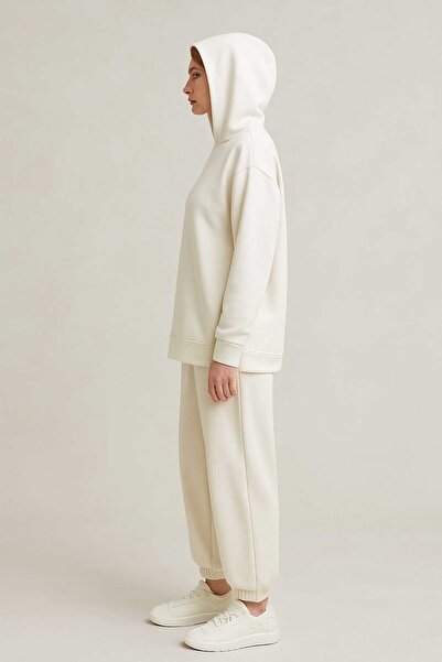 MAY MARA Голям размер, 3-реден, 2-компонентен суитшърт с качулка, дълги страни и цепки