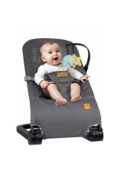NUKIDO 2in1 Baby Bouncer Rocker Light Gray, from birth to 9kg, foldable