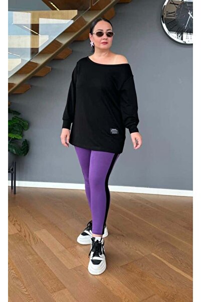 Vio Moda Büyük Beden Coat of Arms Leggings Set