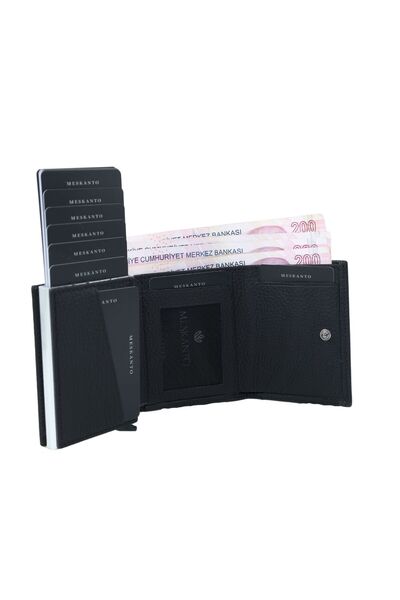 Meskanto Genuine Leather Mechanism Wallet