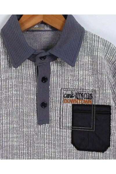 Ege Bebek Erkek Çocuk Mevsimlik 4-11 Yaş Gömlek Yakalı 2'li Alt Üst Şık Takım