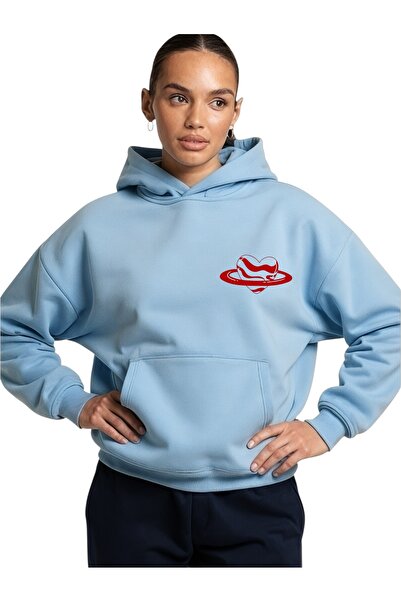 ArtYus Unisex Heart Saturn Colorat Special cu imprimeu Bumbac supradimensiona...