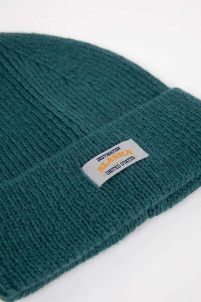 DeFacto Men's Label Printed Knitwear Beanie (25 Wn)