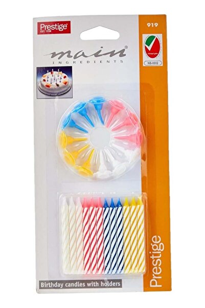 Prestige شموع عيد ميلاد متعددة الألوان، 24 قطعة
