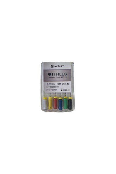 Ditok Dental Perfect H Tipi Manuel Kanal Çelik Eğe 25mm No:15-40