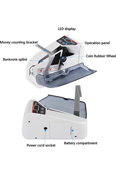 Fipka آلة عد النقود الصغيرة LAZRU، آلة عد الأوراق النقدية المحمولة سهلة الاستخدام، تحسب كمية الأوراق النقدية