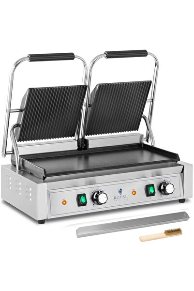 Other Grătar cu contact dublu cu placă netedă și canelată 48 x 23 cm 3600 W