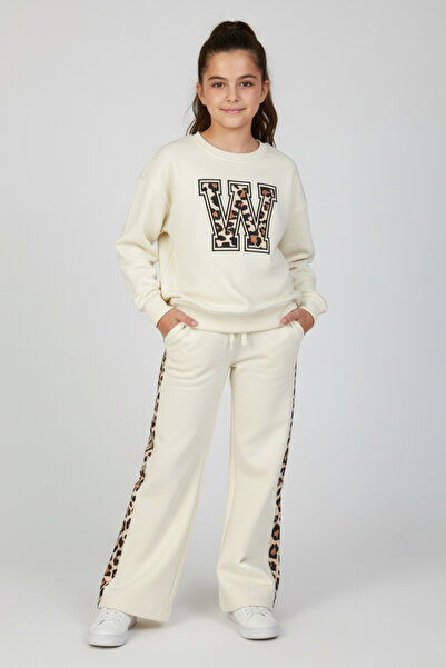 DMB BOYS & GIRLS Kız Çocuk W Leopar Detaylı Alt Üst Takım