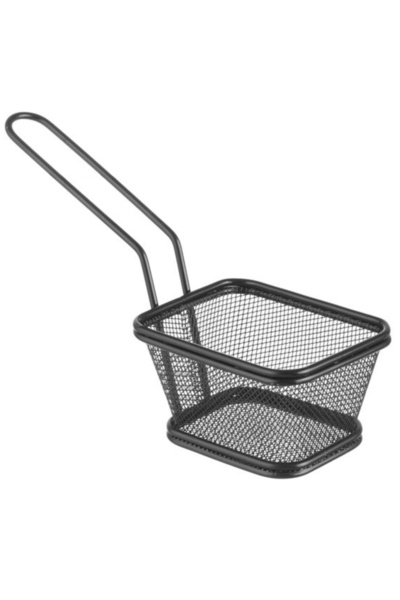 Other Basket for serving fried snacks, fries, with handle, black, 105x90x60 mm - Hendi 425671