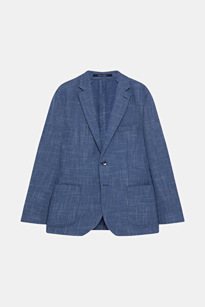 W Collection MAVİ DÜĞMELİ YÜN CEKET