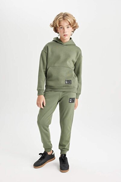 DeFacto Boy's Oversize Wide Fit Hooded School Sweatshirt with Pockets (24 Au)