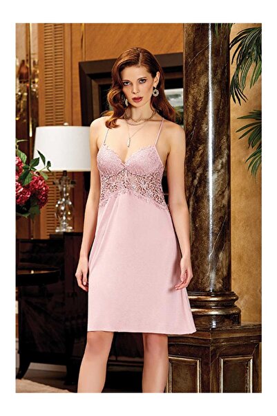 Jeremi Set de cămașă de noapte scurtă din dantelă din bumbac pieptănat - 561