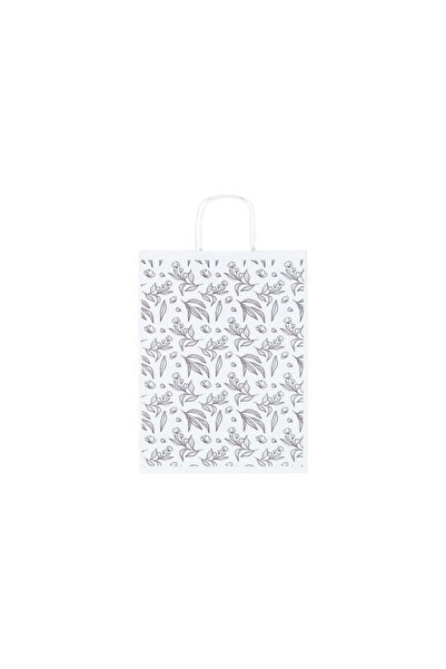 Papette Set of 50 Kraft Paper Bags with Pattern 16 Floral 24 x 31(H) x 10cm