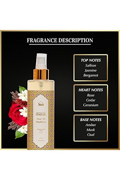 dukhni Oud Al Mukhtar Attar Al Faraash 250ml Non Alcoholic Spray