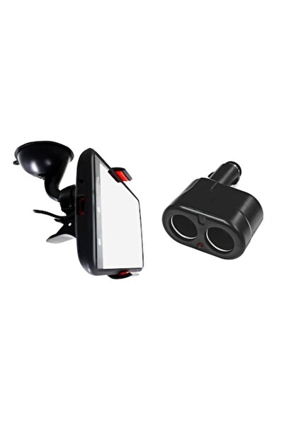 KATHODE Suport auto universal pentru telefon cu splitter cu priză dublă și LED,