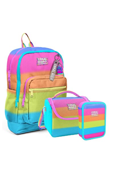 Coral High Kids 3-Piece School Bag Set (New)