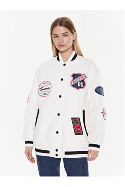 Tommy Jeans Women's Bomber jacket DW0DW14940 White