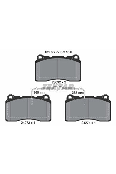 TEXTAR Set Placute Frana Frana Disc Alfa Romeo 147/156/Gt