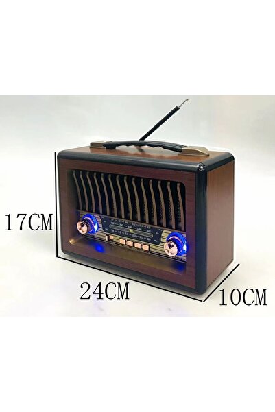 RTG M1916 Ahşap Nostaljik Görünümlü Bluetoothlu USB-SD Card Girişli Radyo Hoparlör Müzik Kutusu