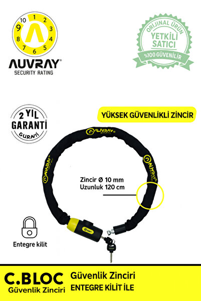 Auvray C-BLOC 120CM ZİNCİR KİLİT Entegre Kilit 2 x Anahtar