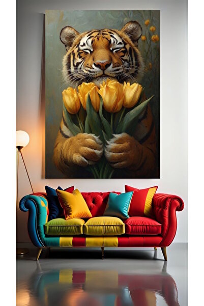 özkacar SWEET TIGER 1 Σαλόνι οικιακής διακόσμησης τοίχου Σαλόνι ομορφιάς Γραφ...