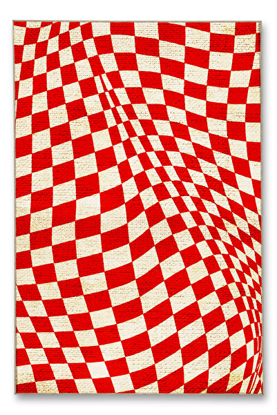 Rugs Modern Halı سجادة MOSSO ذات نمط متموج ونقشة مربعات، سجادة زخرفية عتيقة بقاعدة منسوجةmosso945