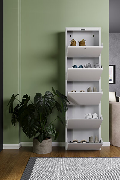 Wood House HERA METAL AYAKKABILIK 5'Lİ BEYAZ