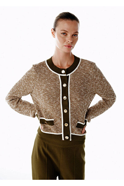 Knitss Yeşil Muline Triko Ceket