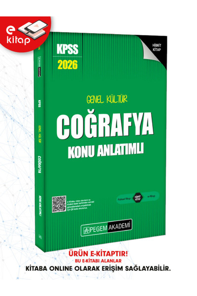 Pegem Akademi Yayıncılık 2026 KPSS Genel Yetenek Genel Kültür Coğrafya Konu A...