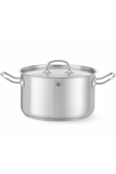 Other Oală medie Kitchen Line cu capac 6 l diametru 240 x 135 mm - Hendi 836309