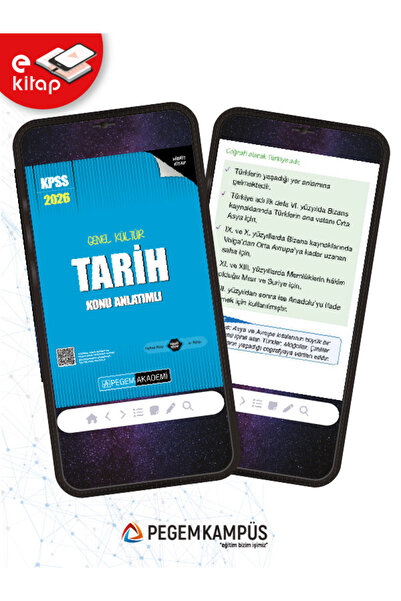 Pegem Akademi Yayıncılık 2026 KPSS Genel Yetenek Genel Kültür Tarih Konu Anlatımlı E-Kitap