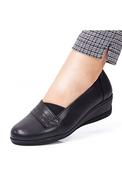 Modlet.ro Pantofi sport cu platformă din piele neagră pentru femei MOD08275