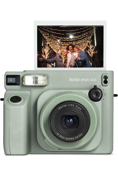 Fujifilm كاميرا إنستاكس وايد 400 الفورية، باللون الأخضر (إصدار المملكة العربي...