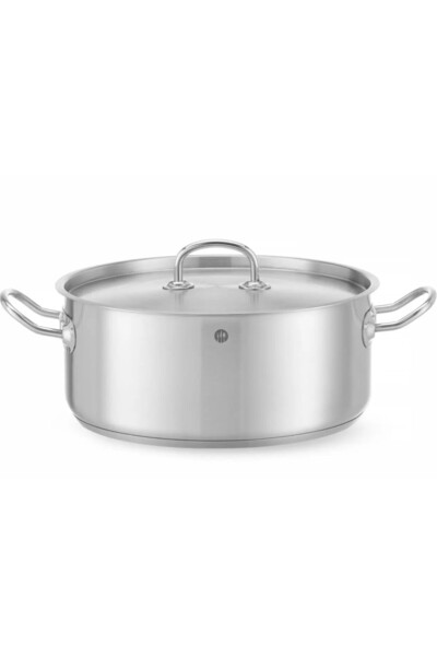 Other Oală joasă Kitchen Line cu capac 7,3 l diametru 280 x 120 h - Hendi 836033