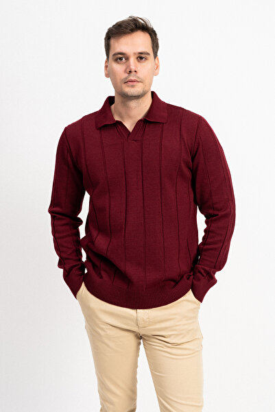 F&K Pulover pentru bărbați cu gât polo