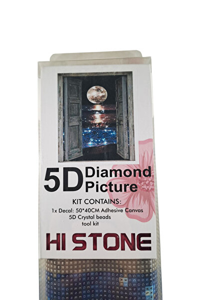 histone 5D Elmas Taş İşleme Kiti 40x50 cm Işıltılı Dolunay Desen