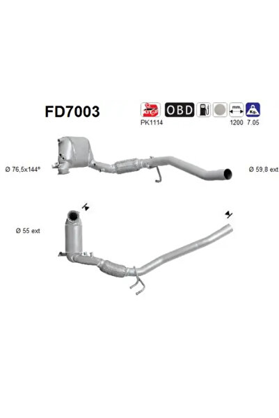 As Filtru Funingine/Particule Sist.De Esapament Audi A3 Seat Altea/Leon/Toled...