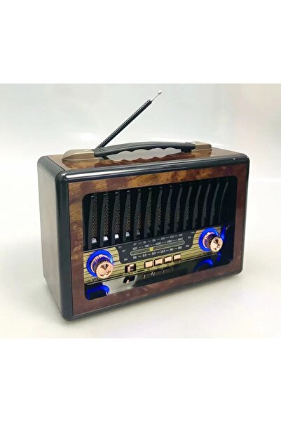 RTG M1916 Ahşap Nostaljik Görünümlü Bluetoothlu USB-SD Card Girişli Radyo Hoparlör Müzik Kutusu