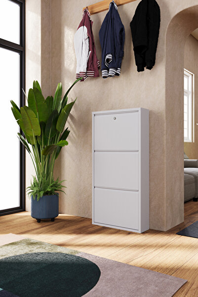 Wood House HERA METAL AYAKKABILIK 3'LÜ BEYAZ