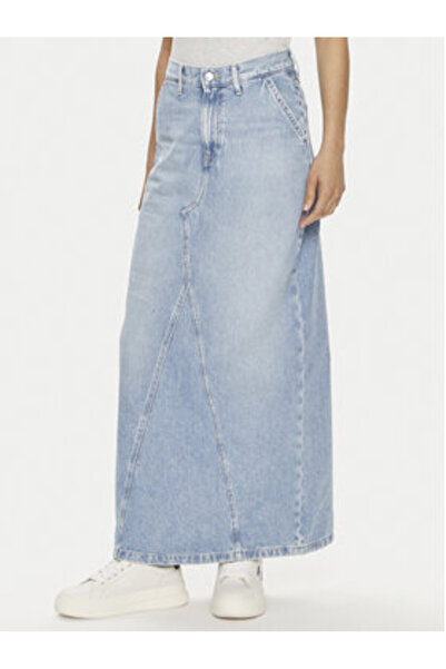 Tommy Jeans Fustă din denim pentru femei DW0DW19294 Albastră