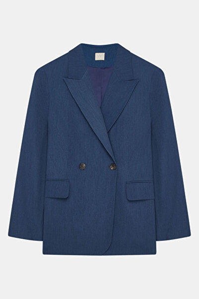 W Collection Blue k Double-Breasted jacket