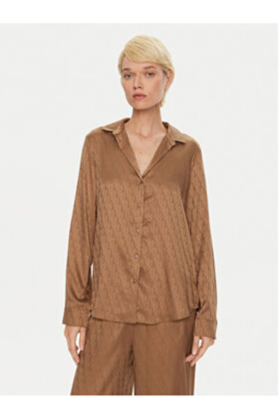 Calvin Klein Women's Pajama Top 000QS7302E Brown