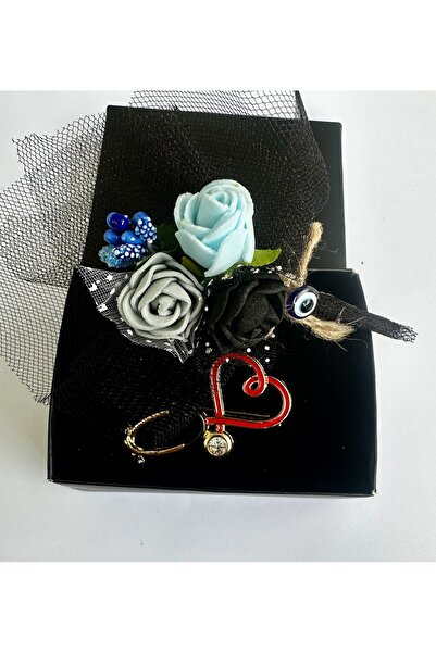 marimari Doktor & hemşire sağlık çalışanı için hediyelik Broş mini buketli