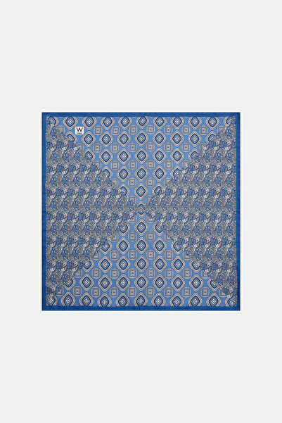 W Collection MAVİ İPEK MENDİL